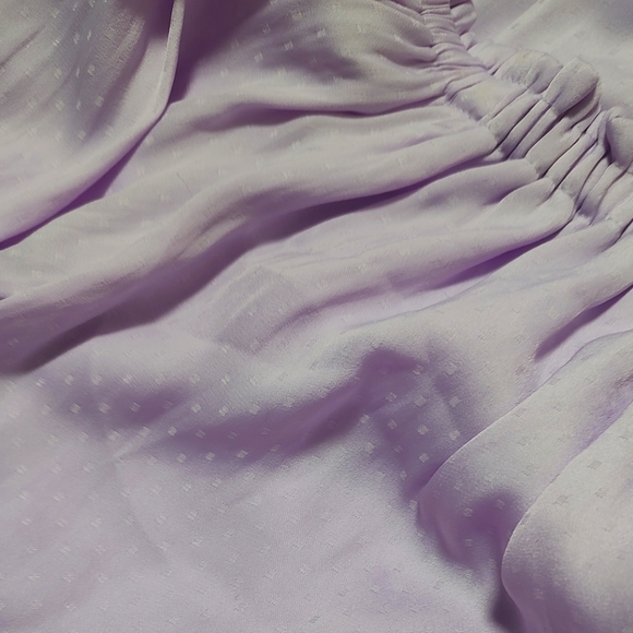 Lilly Pulitzer Jennie Midi Lilac Freesia Dress Purple Dot Dot Off the Shoulder S - Picture 15 of 16